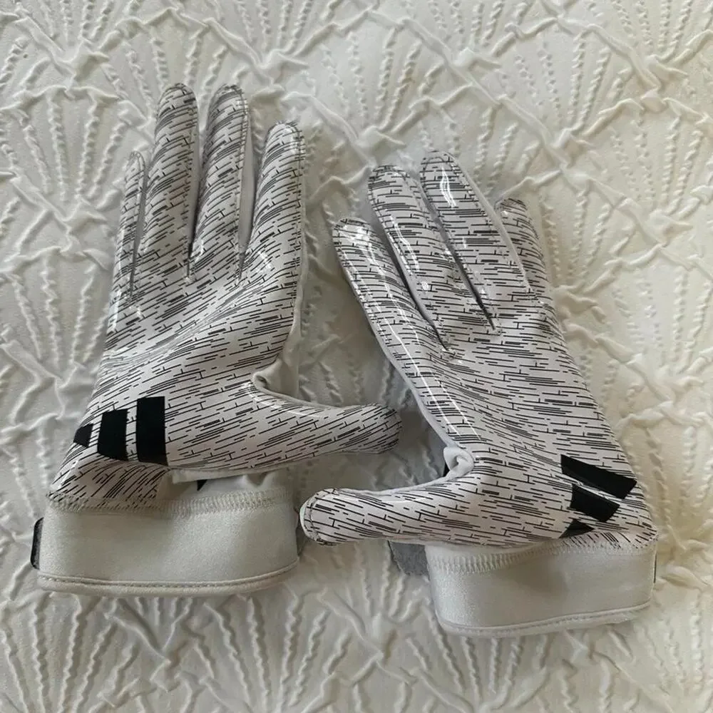Adidas SL7 Adizero Football Receiver Gloves White Black Kids Small S